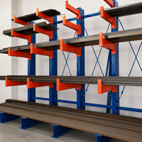Système de rayonnage cantilever robuste haute capacité pour le stockage industriel d'aluminium et de tuyaux en centre logistique