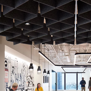 Panneaux acoustiques suspendus en PET légers et modernes pour plafond et mur, réduction du bruit de 90 %, pour salon et chambre à coucher - Product Image 3