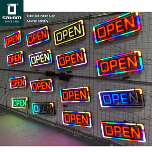Lettres de néon LED ouvertes, fermées et commandez ici pour les magasins - Product Image 2