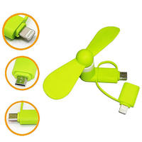 Mini ventilateur 2-en-1 pour téléphone et tablette Android, puissant, à piles, accessoire d'été pour iPhone, iPad, smartphone, pour la maison et l'extérieur