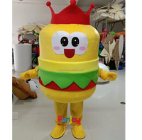 Noël nouveau Burger mascotte Costume taille adulte dessin animé Hamburger restauration rapide thème Anime Cosplay Costumes
