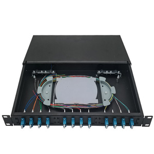 19Inch Rack Vaste Fiber Optic Splice Box 12-Port 24-Core Lc Full Set Fiber Optic Kabel Patch Panel Sc Connector 4G Compatibel - Product Image 2
