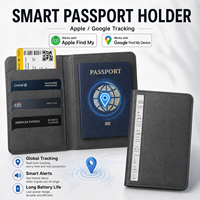 Portefeuille de voyage anti-perte avec suivi Apple Find My et Google Find My Device, double système, pour voyages d'affaires