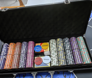 Jetons de <span class=keywords><strong>poker</strong></span> de qualité supérieure de qualité casino 500 pièces Conception de valise Jetons de qualité supérieure - Product Image 4
