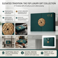 Boîte cadeau de luxe personnalisée pour thé vert, emballage rigide à double porte avec plateau de présentation pour les soins de la peau, le thé et les marques de boutiques