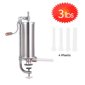 Thương Mại 3-Pound Thép Không Gỉ Xúc Xích Stuffer Cross-Biên Giới Clamp-Loại Nhà Hướng Dẫn Sử Dụng Kim Loại Xúc Xích Nhà Sản Xuất - Product Image 6