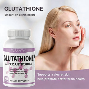 Dismok OEM Premium Whitening Kapseln Hochdosis 500mg Glutathion Glutenfrei Natürlich für Strahlende Haut Antioxidatives Nahrungsergänzungsmittel - Product Image 1