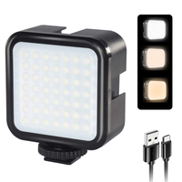 Lampe vidéo LED USB de studio avec pince Température de couleur réglable 2500-5500K Mini conception en plastique pour la photographie et le vlogging