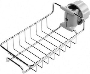 <b>Kitchen</b> Faucet <b>Rack</b> Sponge Holder Sink Caddy Organizer Hanging Caddy Drainer <b>Rack</b> Stainless Steel Storage <b>Rack</b> for Sponge Soap - Product Image 2