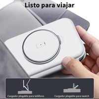 Nuevo cargador inalámbrico plegable 3 en 1, estación de carga magnética, cargador portátil para cargador de teléfono móvil, adaptador de corriente