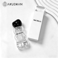 Botella de Perfume de Vidrio Irregular Única de 50 ml, Nuevo Diseño, Botella de Spray Vacía Personalizada, OEM ODM, Empaque Personalizado
