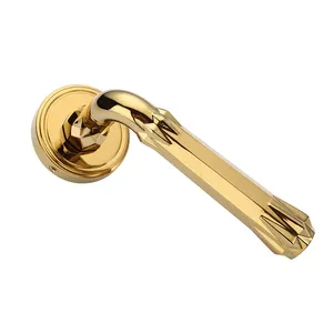 Di alta qualità oro reale serrature e maniglie di colore oro rustica maniglia della porta per camera da letto