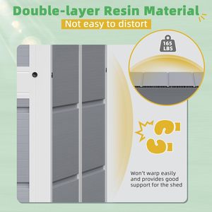 Armoire <span class=keywords><strong>de</strong></span> stockage <span class=keywords><strong>d</strong></span>'outils <span class=keywords><strong>de</strong></span> <span class=keywords><strong>jardin</strong></span> en plastique extérieur anti-Uv <span class=keywords><strong>à</strong></span> <span class=keywords><strong>vendre</strong></span> - Product Image 6