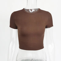 T-shirts à manches courtes personnalisés avec logo, t-shirts basiques sexy, t-shirts courts pour femmes, chemises blanches pour femmes
