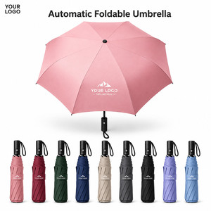 Paraguas Plegable Automático con Logotipo Personalizado, Resistente al Viento, Protección UV, Paraguas de Viaje para Lluvia y Sol, Regalo Empresarial - Product Image 1