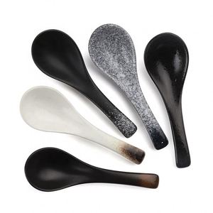 Cucharas Japonesas de Porcelana para Sopa Ramen, Marca Ecológica Japandi para Fideos Asiáticos, Udon, Pho, Arroz y Salsas - Product Image 1