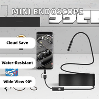 Caméra endoscopique Android mini 1080P, objectif 8 mm, câble rigide de 1 mètre, étanche, pour inspection automobile et des égouts