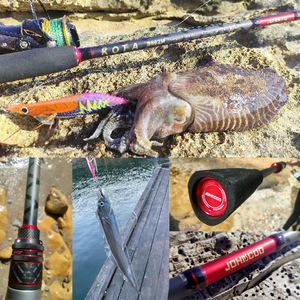 Canne à pêche WildTrek Egi Squid 2,58 m M/MH avec guides Fuji K Series, action rapide, 0,5-1,2 PE, en fibre de carbone pour la pêche en eau salée - Product Image 3