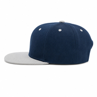 Gorras Snapback Personalizadas de 6 Paneles, Gorras Lisas de Dos Tonos con Visera Plana y Ojales, Gorras de Béisbol Bordadas Personalizadas para Unisex