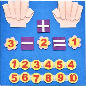 חם למכור מונטסורי למידה הרגיש לוח מתמטיקה הרגיש אצבע מספר משחקים