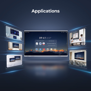 Treo Tường Tương Tác Phẳng Bảng Điều Chỉnh 65 75 85 86 98 Inch Đa Cảm Ứng Kỹ Thuật Số Bảng Hiển Thị Cho Các Cuộc Họp Công Ty Màn Hình LCD - Product Image 3