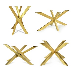 Patas de mesa Industrial de hierro fundido Acero Glod Marco de Banco de oficina Pierna Blanco Café Patas de mesa de comedor Metal Negro <span class=keywords><strong>Base</strong></span> de mesa cruzada - Product Image 1