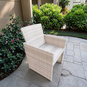 Set Tavolo da Pranzo Moderno per Esterni all'Ingrosso in Rattan Wicker per Ristorante, Patio, Giardino, Balcone, Terrazza, Hotel - Product Image 4