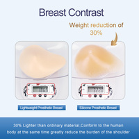 Prothèse mammaire ovale en silicone OEM/ODM XINXINMEI, pièce unique, pour mastectomie, bonnets A/B à F, 5 options de poids, teinte chair naturelle