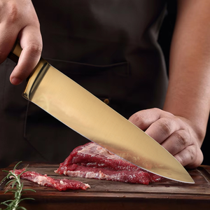 Juego de cuchillos de chef de alta calidad de 5 piezas con mango ergonómico hueco, incluye cuchillo Santoku, cuchillo multiusos, cuchillo para pelar y cuchillo de carnicero OEMODM. - Product Image 3