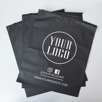 Vente en gros de sacs en plastique noir mat givré fermeture à glissière logo personnalisé imprimé pour vêtements chaussures chaussettes emballage fabrication approvisionnement