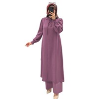 En promotion : Ensemble femme élégant et décontracté en dentelle et organza, chemise à manches longues avec col et cordon de serrage + pantalon large, couleur unie