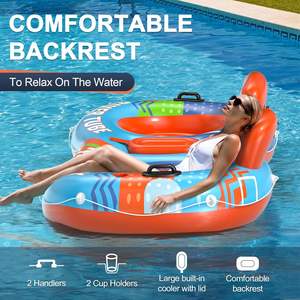 Flotador Inflable de PVC Premium para Piscina, para 2 Personas, Juguetes Acuáticos para Adultos, Diversión Acuática de Verano - Product Image 5