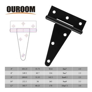 4";5";6";8";10";12" Universal Fence Tee <strong>Hinge</strong> Garden Gate <strong>T</strong> <strong>Hinge</strong> Heavy Duty Gate <strong>Hinges</strong> - Product Image 2