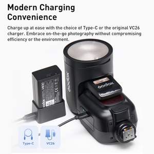 Flash pour appareil photo <span class=keywords><strong>Godox</strong></span> <span class=keywords><strong>V1</strong></span> Pro-N, version améliorée <span class=keywords><strong>Godox</strong></span> <span class=keywords><strong>V1</strong></span>-C pour appareils photo Nikon - Product Image 5