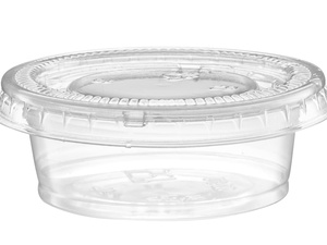 Mini Plastic Sauce Container with Lids Disposable 1/2/3.25/4/5.5 oz Plastic <b>Portion</b> Cup for Sauce - Product Image 2