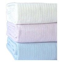 Couverture chauffante 100 % coton, tissée, portable, pour lit d'hôpital, épaisse, unie, pour l'été, usage domestique, hôtelier et en voyage