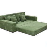 Konvertierbares Klappsofa Modulares Design Rechteckige Form Doppelschichtige Streifenoptik Sofa Kleines Vakuumkomprimiertes Sofa Villa