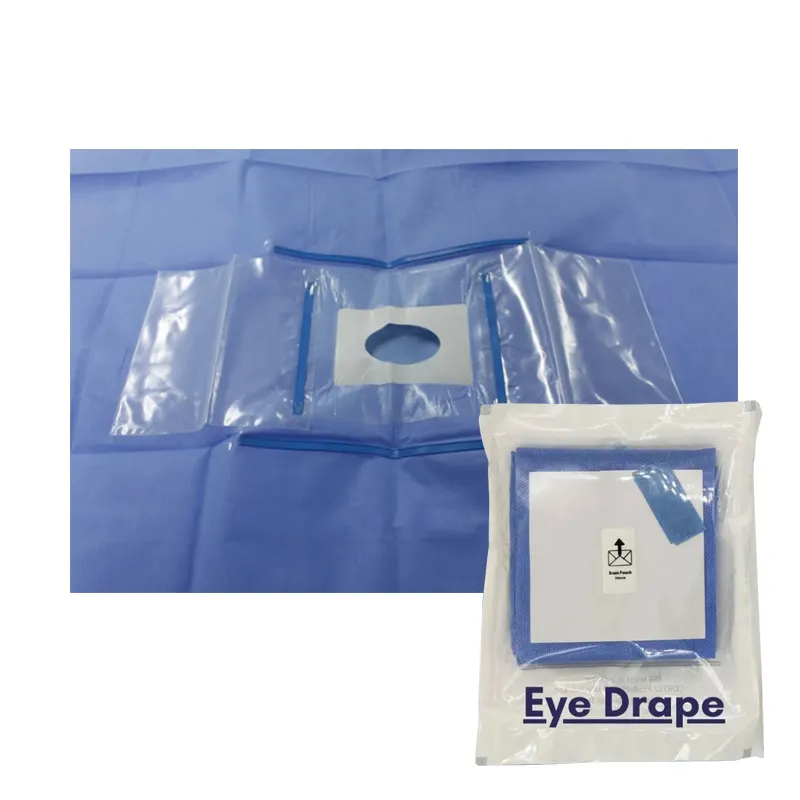 L'oeil stérile d'utilisation d'hôpital drapent le paquet Phaco ophtalmique jetable chirurgical drapent avec la poche