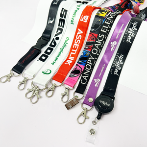 Lanière <span class=keywords><strong>plate</strong></span> de lanière de polyester de lanière de logo personnalisé rouge avec le logo - Product Image 4