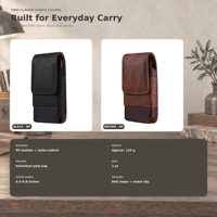 Tas Selempang Kulit PU Patchwork Grosir untuk iPhone Samsung, Sarung Ponsel Pria Universal 6.8 Inch dengan Klip