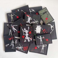 Patch brodé en toile écologique à boucle auto-agrippante, motif drapeau pirate Black Beard Edward Teach, emblème tactique, pour brassard