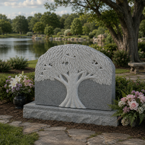 Estatua Conmemorativa Tradicional de Granito Tallado en Forma de Árbol, Estilo Americano, para Cementerio y Jardín, Uso en Exteriores - Product Image 5