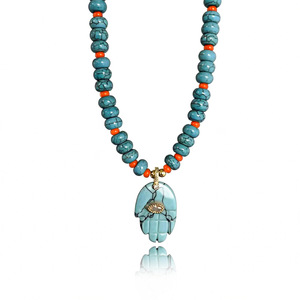 <span class=keywords><strong>Collana</strong></span> Artigianale <span class=keywords><strong>con</strong></span> Perle a Ruota <span class=keywords><strong>di</strong></span> Abaco in Pietra Naturale, <span class=keywords><strong>Collana</strong></span> <span class=keywords><strong>con</strong></span> Ciondolo <span class=keywords><strong>Mano</strong></span> <span class=keywords><strong>di</strong></span> <span class=keywords><strong>Fatima</strong></span> Hamsa in Agata Naturale - Product Image 3