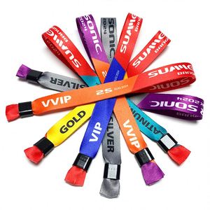 Pulseras Personalizadas Baratas con Impresión por Sublimación, Pulseras de Tela para Festivales, Pulseras VIP para Eventos - Product Image 4
