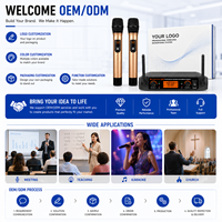 Système de microphone sans fil UHF à deux canaux JU821 avec technologie IR, micro vocal portable pour église, conférence, salle de classe, événement