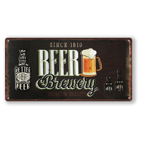 Panneaux métalliques pour bars et cafés |   Plaques en tôle imprimées UV - Style européen, épaisseur 0,3 mm, design unique, vente en gros d'usine