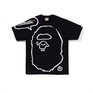 T-shirt unisexe col rond style japonais de qualité supérieure OEM, 100 % coton 240 grammes, logo imprimé personnalisé, plusieurs couleurs - Product Image 3