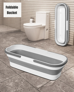 Flat <strong>Mop</strong> Collapsible Bucket <strong>Floor</strong> Cleaning Foldable Bucket with Wheels Portable Water Pail for House Car Washing Camping Fishing - Product Image 5