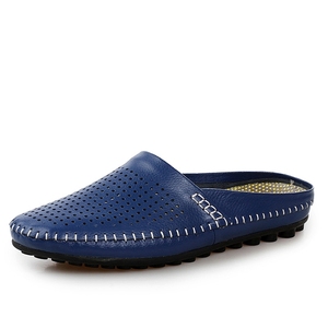 Hot Sell <b>Men's</b> Genuine Leather Outdoor <b>Slipper</b> Breathable Anti-Odor Summer Spring <b>Moccasins</b> - Product Image 6