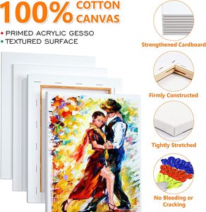 Panneaux <span class=keywords><strong>de</strong></span> toile vierges pour fournitures artistiques, directement <span class=keywords><strong>de</strong></span> l'usine, toile <span class=keywords><strong>de</strong></span> coton pour <span class=keywords><strong>aquarelle</strong></span>, toile tendue sur châssis, taille personnalisée, toile <span class=keywords><strong>de</strong></span> lin mélangée tendue sur châssis - Product Image 3